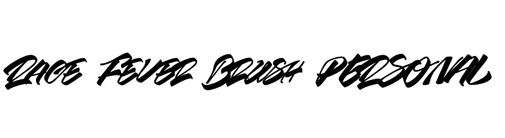Race Fever Brush PERSONAL Font