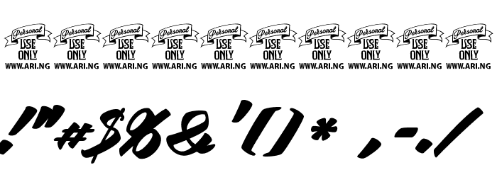 Race Fever Brush PERSONAL Font Alte caractere