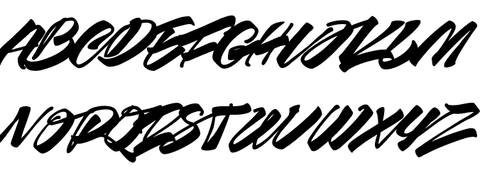 Race Fever Brush PERSONAL Font Litere mici