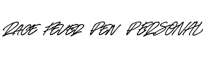 Race Fever Pen PERSONAL Font