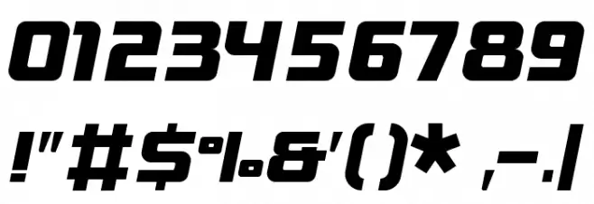 Race Sport Font OTHER CHARS