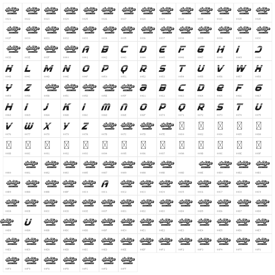 Race Stripe Demo Character Map