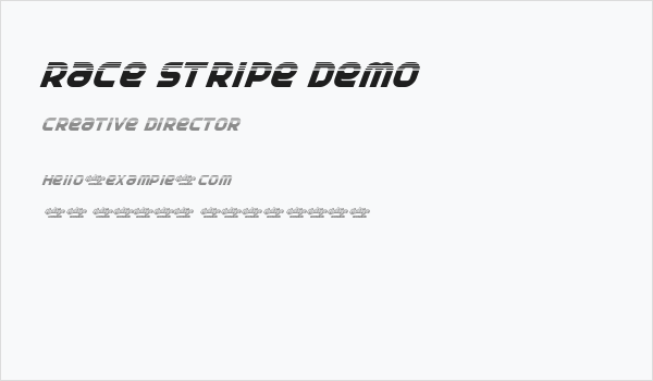 Race Stripe Demo Business Card