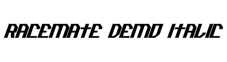 Racemate Demo Italic  フリーフォントのダウンロード