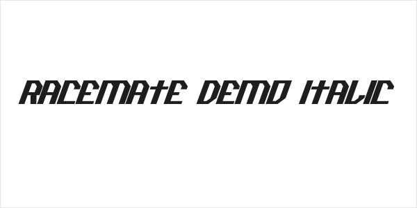 Racemate Demo Italic Logo