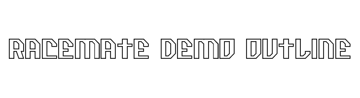 Racemate Demo Outline  नि: शुल्क फ़ॉन्ट्स डाउनलोड