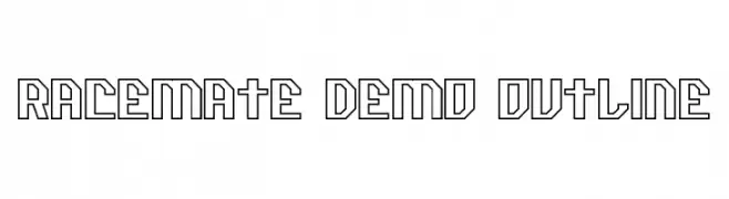 Racemate Demo Outline  Frei Schriftart Herunterladen