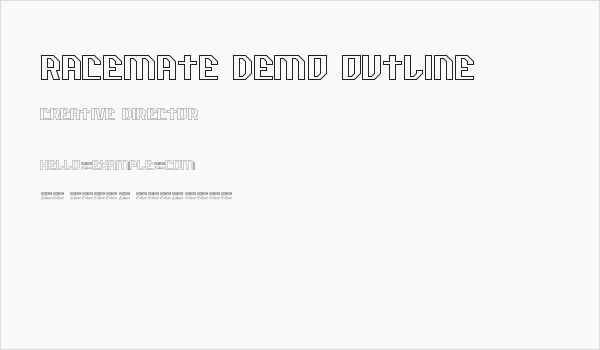 Racemate Demo Outline Business Card