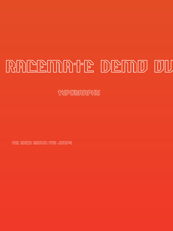 Racemate Demo Outline Poster