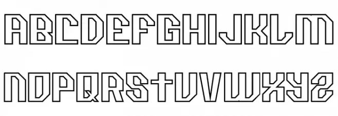 Racemate Demo Outline फ़ॉन्ट लोअरकेस