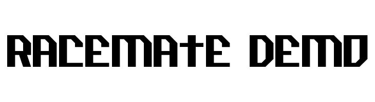 Racemate Demo  フリーフォントのダウンロード