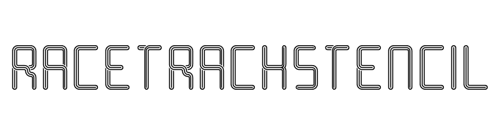 Racetrack Stencil Font