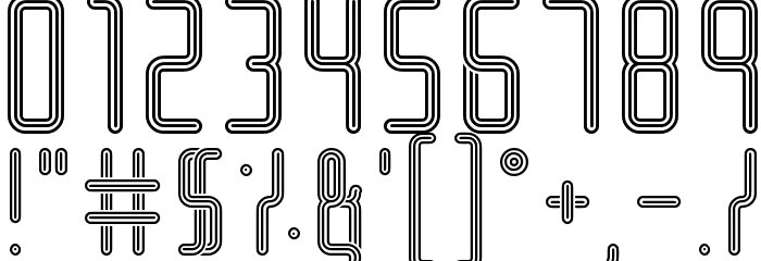 Racetrack Stencil Font Alte caractere