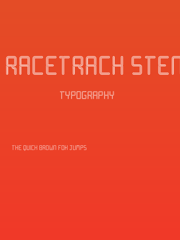 Racetrack Stencil Poster