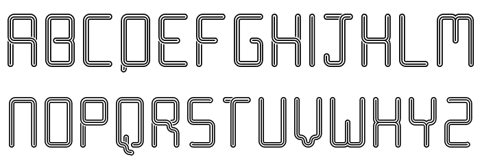 Racetrack Stencil Font Litere mici