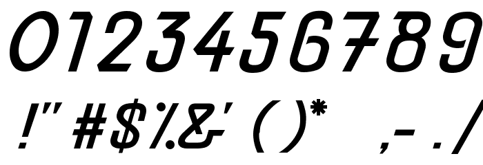 Raceway Medium Font OTHER CHARS