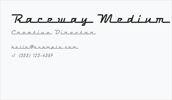 Raceway Medium Business Card