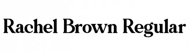 Rachel Brown Regular  フリーフォントのダウンロード