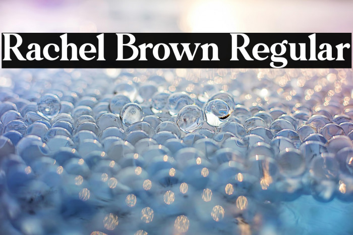 Rachel Brown Regular Example 1