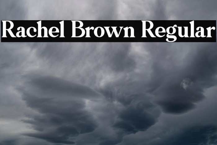 Rachel Brown Regular Example 2