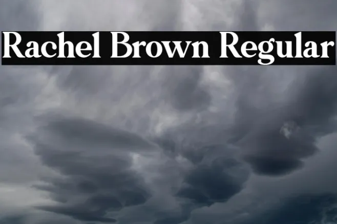 Rachel Brown Regular Example 2