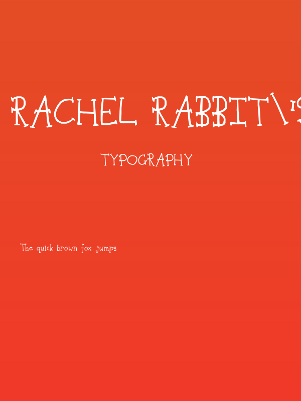 Rachel Rabbit's Lawn Poster