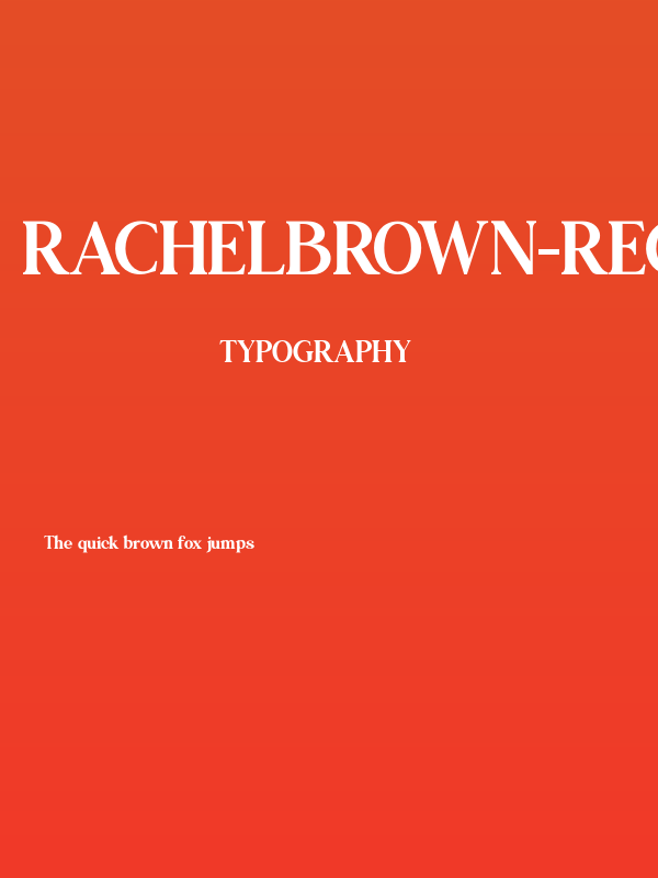 RachelBrown-Regular Poster