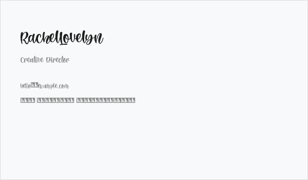 RachelLovelyn Business Card