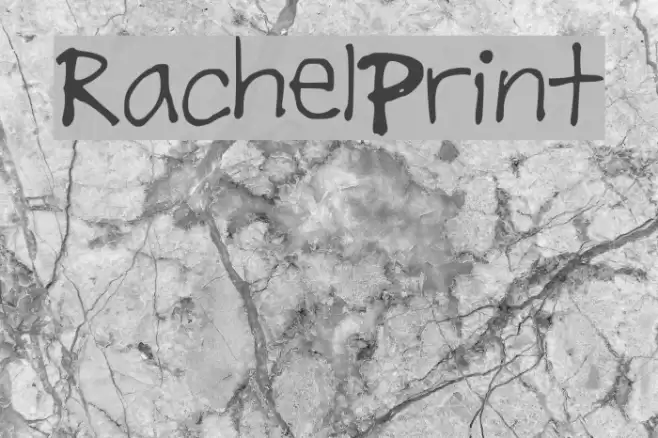 RachelPrint Font examples