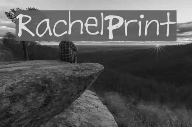 RachelPrint Font examples