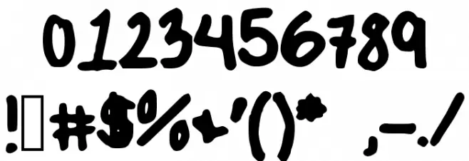 Rachel_Kate_Thick Font OTHER CHARS