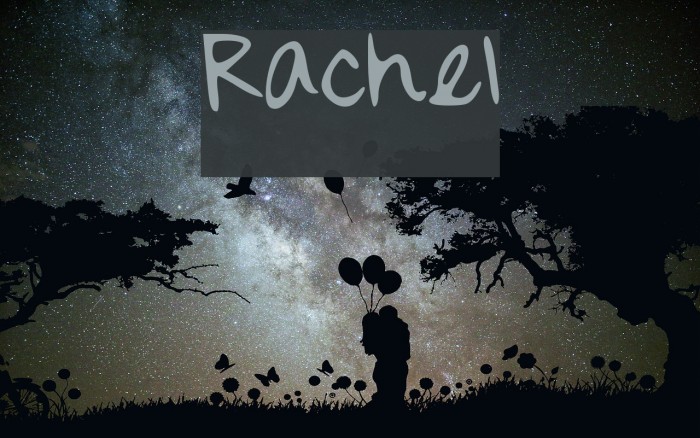 Rachel_ Font examples