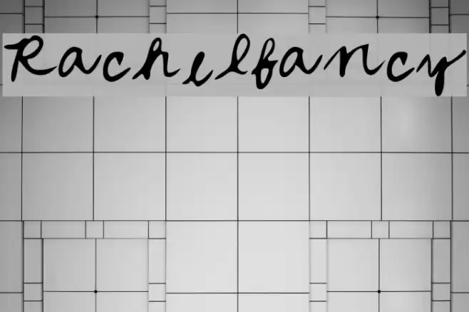 Rachel_fancy Font examples