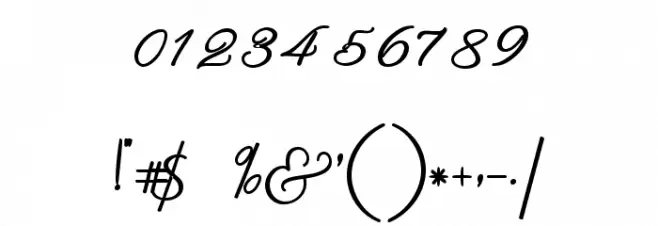 RachelaBold Font OTHER CHARS