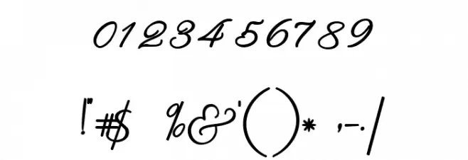 RachelaBold Font OTHER CHARS