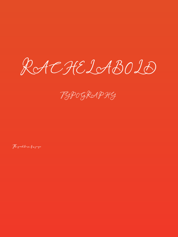 RachelaBold Poster