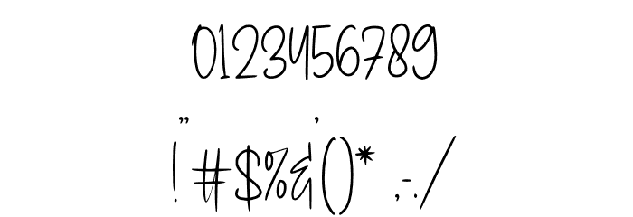 Rachelle Sapphire Font OTHER CHARS