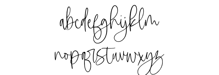 Rachelle Sapphire Font LOWERCASE