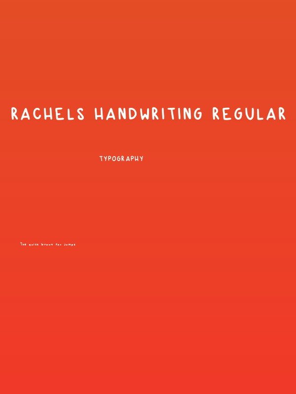 Rachels Handwriting Regular Poster
