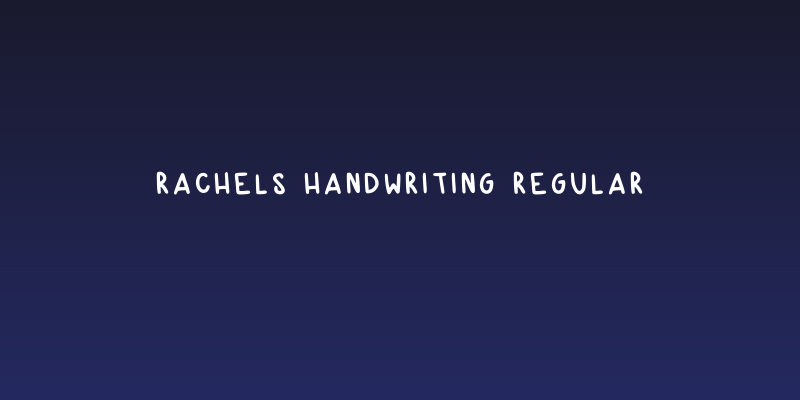 Rachels Handwriting Regular Social Header