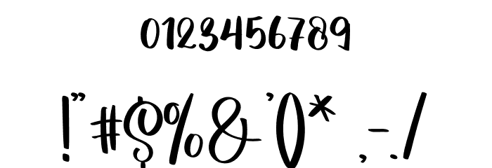 Rachels Snowlover Font OTHER CHARS