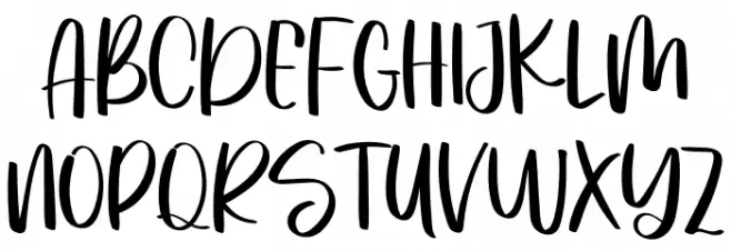 Rachels Snowlover Schriftart Groß
