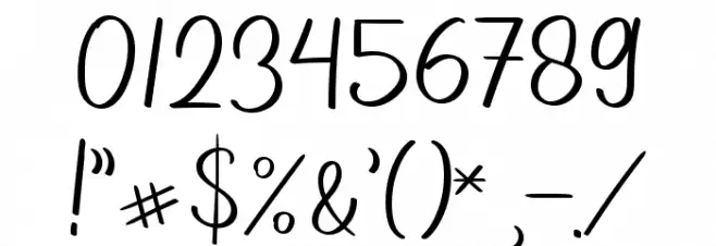 Rachels Font OTHER CHARS