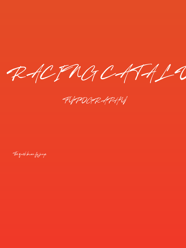 Racing Catalogue Poster