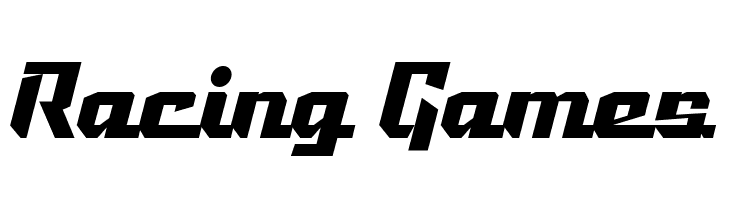 Racing Games  Скачать бесплатные шрифты