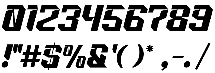 Racing Games Font OTHER CHARS