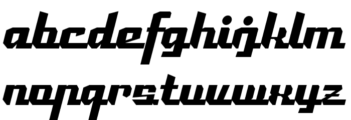 Racing Games Font LOWERCASE