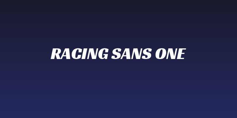 Racing Sans One Social Header