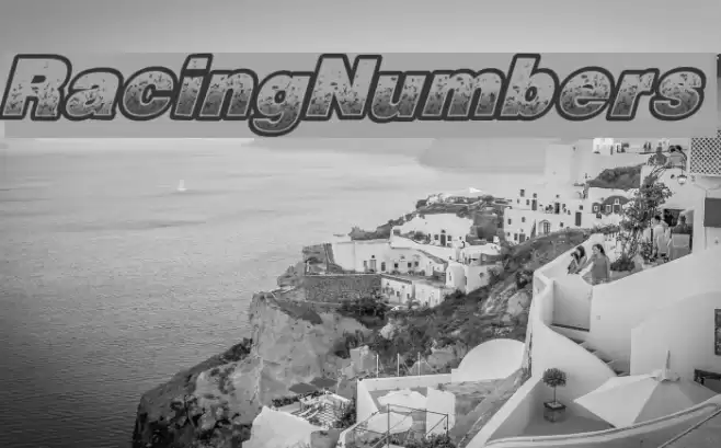 RacingNumbers Font examples