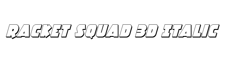 Racket Squad 3D Italic 